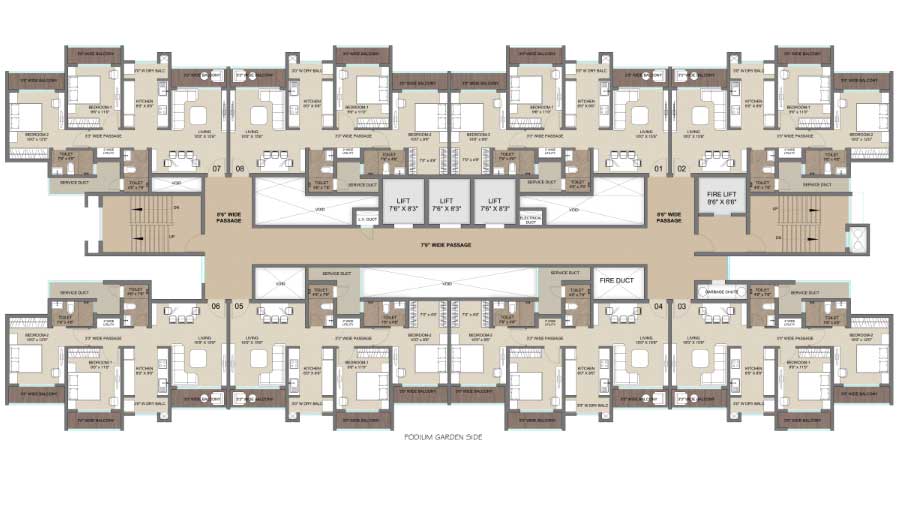Godrej Hillside Colony Vikhroli 5 BHK floor plan